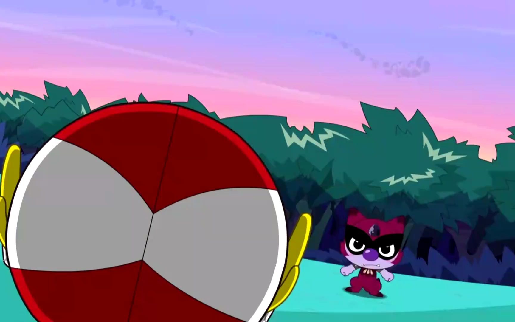 芝麻狐突然出现,师傅为保护开心超人,被坏人抓伤