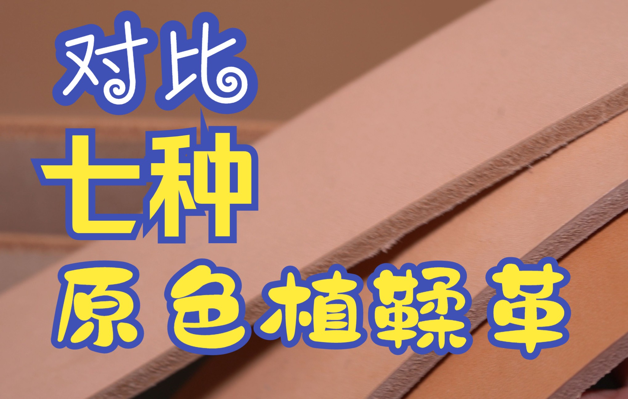 美国鞍革开新皮及七种原色植鞣革对比:美国鞍革、意大利三边直、日本昭南多脂、昭南抛光、日本枥木多脂、枥木鞍革抛光、枥木自然全粒面哔哩哔哩...