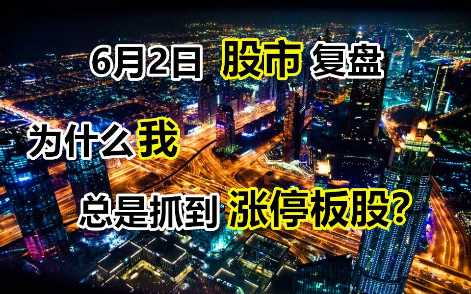 【6月2日】股市复盘,大盘震荡,持股又涨停,我是怎样选择优质股的?哔哩哔哩bilibili