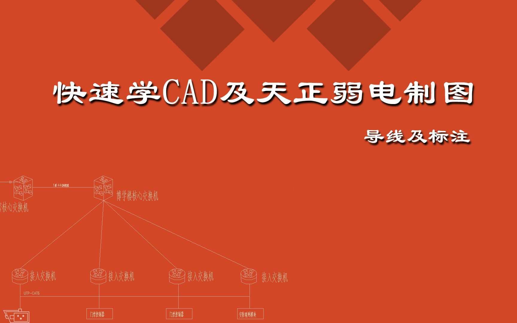 [图]快速学CAD及天正电气弱电制图之导线和标注使用