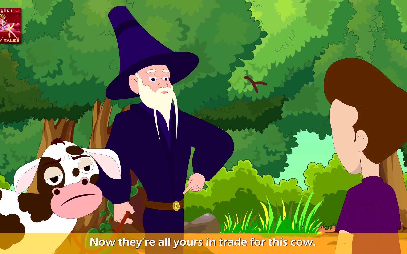 英语童话故事002 - jack and the beanstalk杰克和魔法豆茎