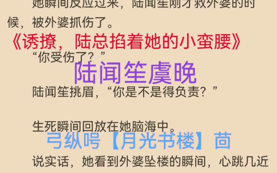 热推言情小说《诱撩,陆总掐着她的小蛮腰》陆闻笙虞晚 全文推荐阅读哔哩哔哩bilibili