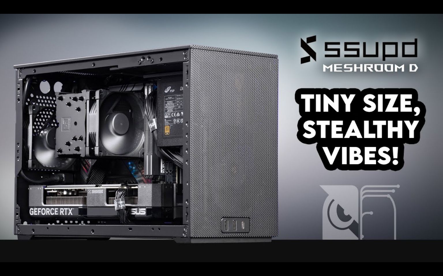 【4k】ssupd meshroom d 迷你itx风冷无光游戏电脑工整舒适装机 13600