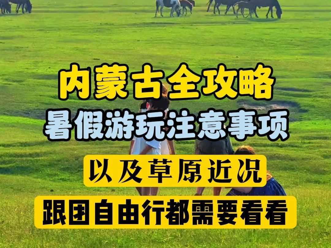 暑假带孩子来内蒙古,有哪些注意事项,怎么才能避免踩坑,自由行和跟团又需要知道哪些事情?#内蒙古旅游攻略 #呼伦贝尔大草原 #内蒙古旅游 #呼和浩特...