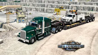 《美洲卡车模拟》运输一台皮卡到罗拉的采砂场 | American Truck Simulator