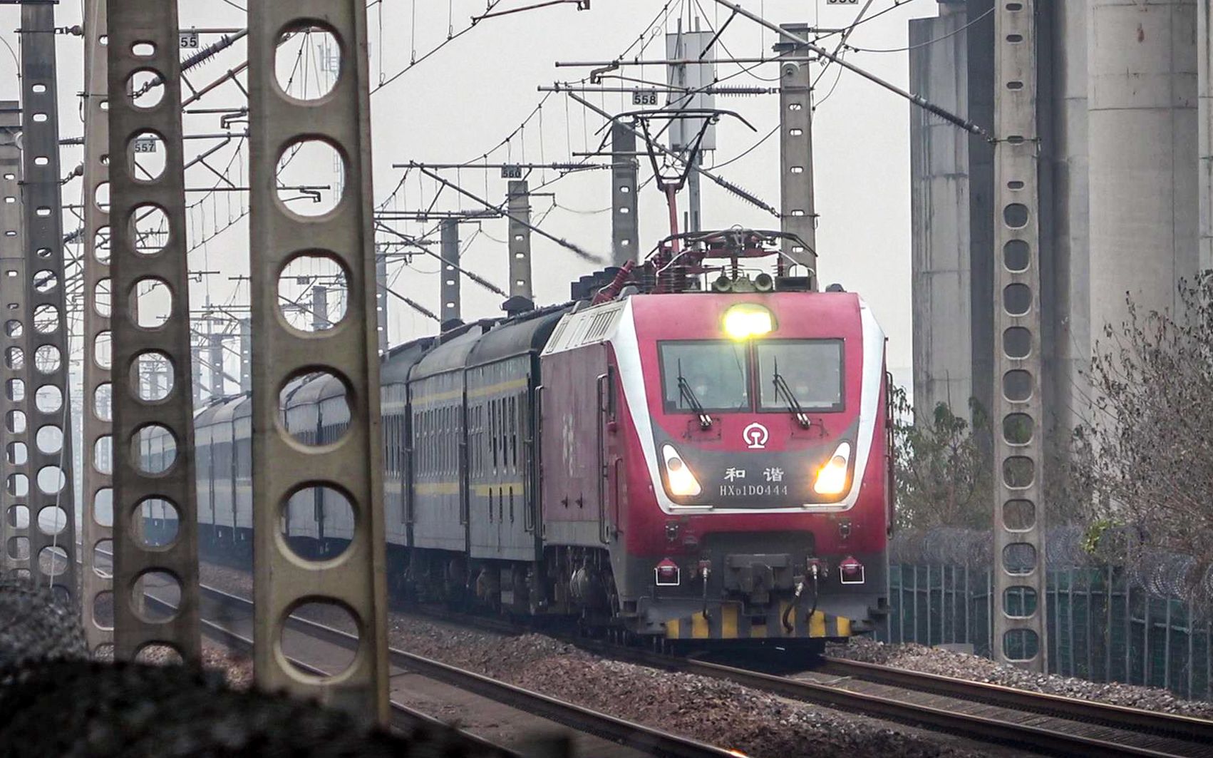 01.02萧甬线』t584次 hxd1d0444【镜水路立交桥下】