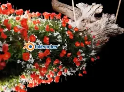 Скачать видео: 【Blender】蔓延生长植物开花结果生长动画效果？花植流转效果动画教学