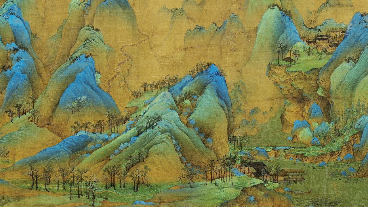 北宋 王希孟 千里江山图（绝美纯享版）- 青绿重彩，精美绝伦，震撼心灵