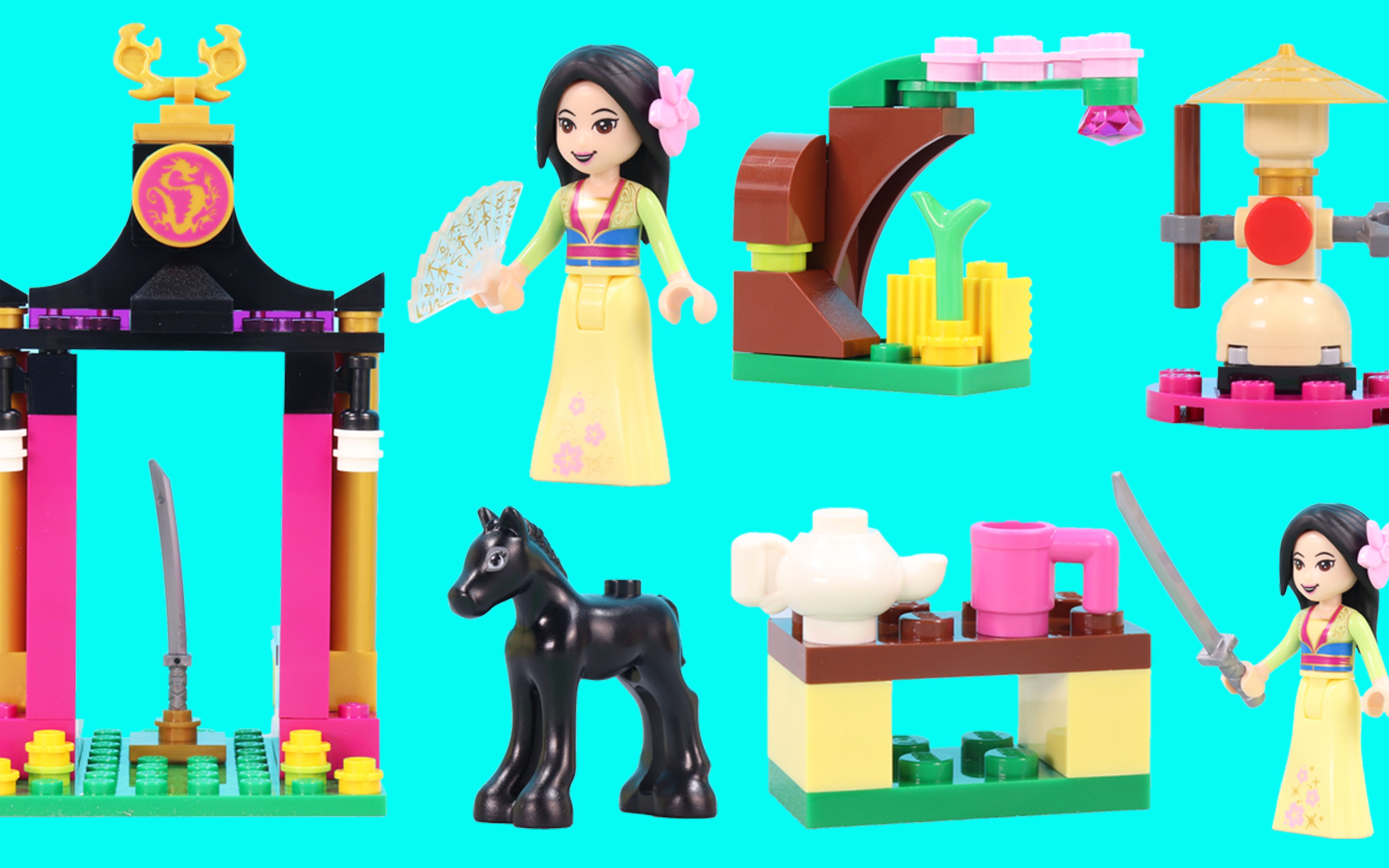 花木兰的武术训练日乐高积木玩具