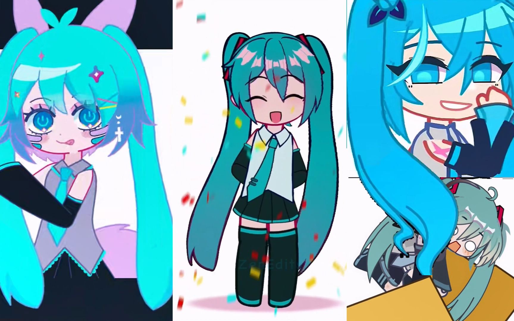 [图]各种版本的~miku miku oo ee oo~初音未来16周年庆生视频二创小动画