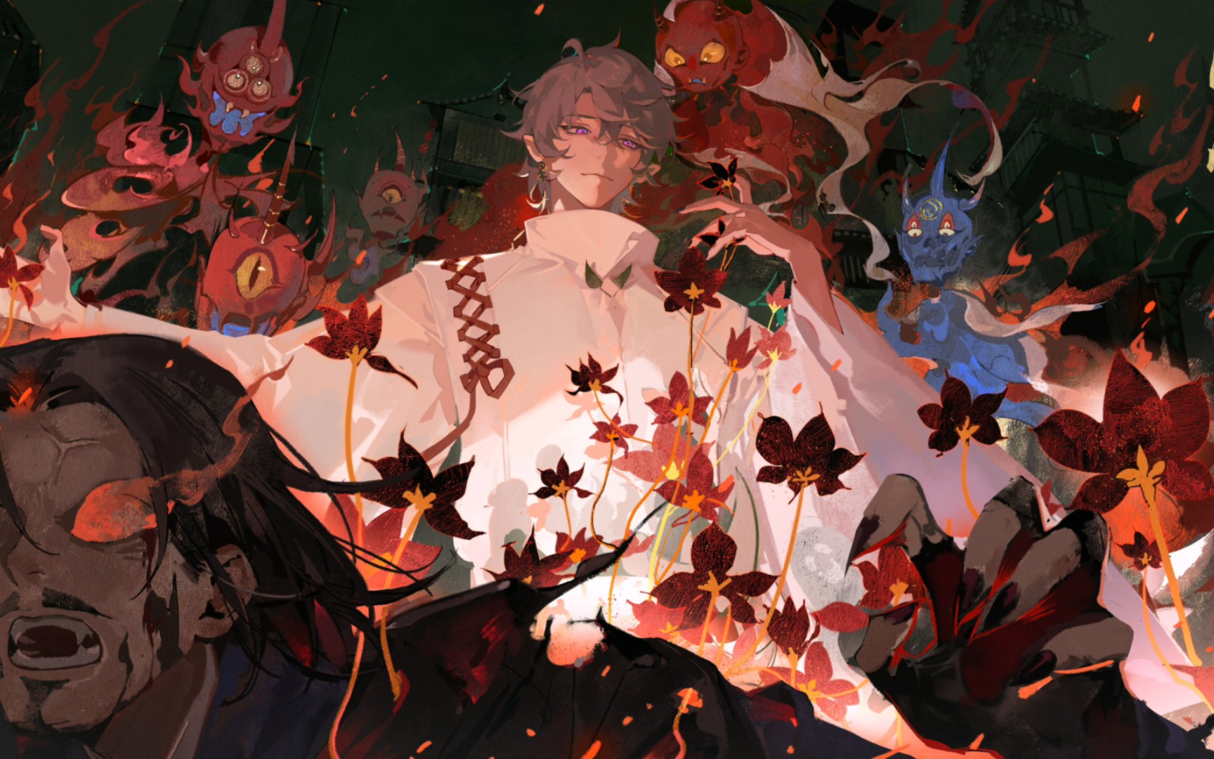 【阴阳师绝美文摘61鬼童丸篇】"我并非不容于世,我本就是人世的一