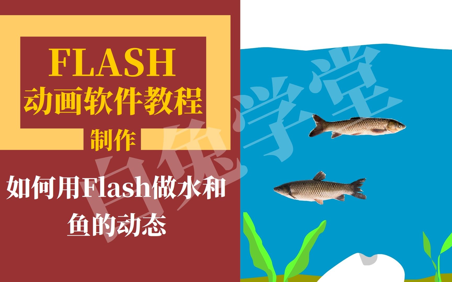 如何用Flash做水和鱼的动态哔哩哔哩bilibili