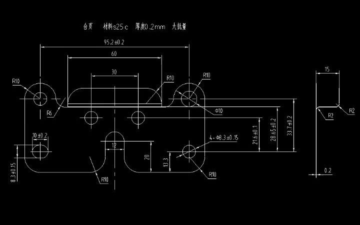 [图]合页冲压工艺及模具设计#学生设计素材成品参考资料