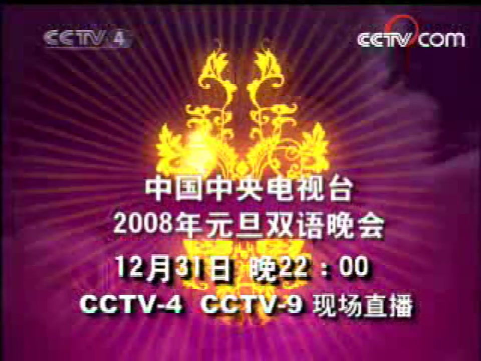 [图]2007年12月23日CCTV-4《21点中国新闻》结束后的广告