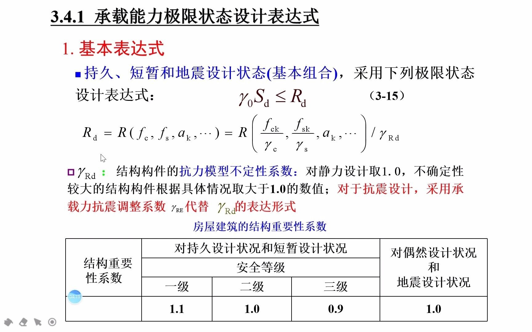 3.41 结构极限状态设计表达式混凝土设计原理梁兴文第四版哔哩哔哩bilibili