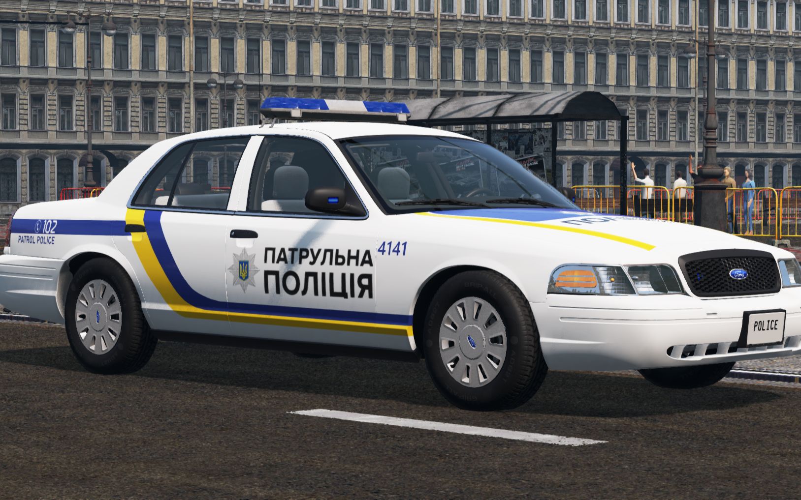 beamng警察模拟在毛子地盘上的乌克兰警车维多利亚皇冠