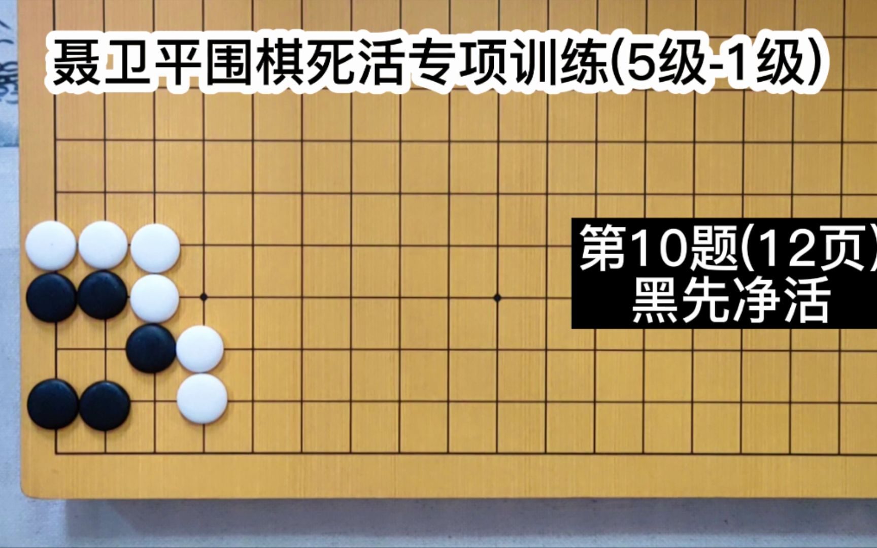 [图]《聂卫平围棋死活专项训练》（5级-1级）第10题（12页）黑先净活