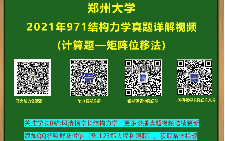 【2021年矩阵位移法多跨连续梁的矩阵位移法计算】2021年郑州大学971结构力学初试真题详细讲解视频哔哩哔哩bilibili