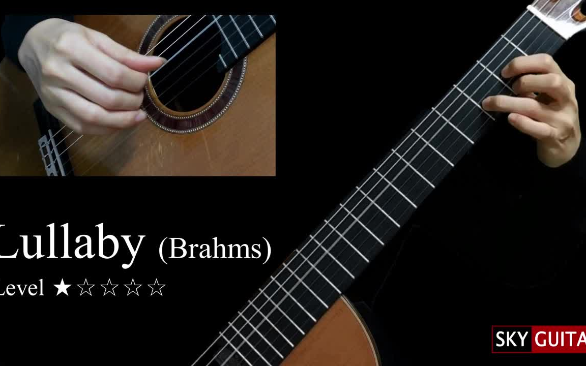 [图]【有谱】勃拉姆斯-摇篮曲-Lullaby (Brahms)-吉他带谱教学- GQ120-116