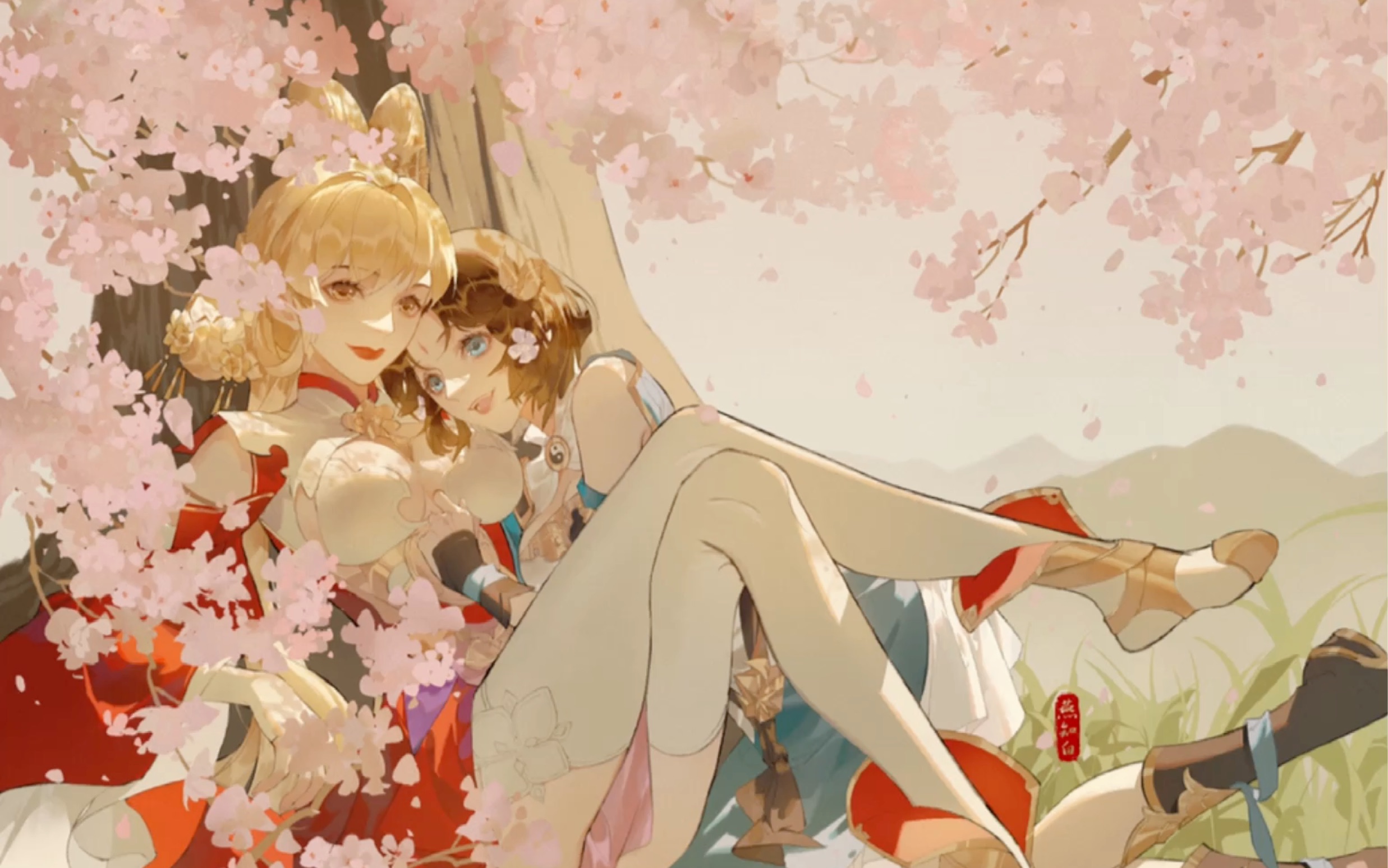 燕知白|procreate绘画过程|王元姬x诸葛果|三国志幻想大陆