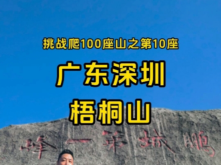 挑战爬100座山之第10座:广东深圳梧桐山哔哩哔哩bilibili