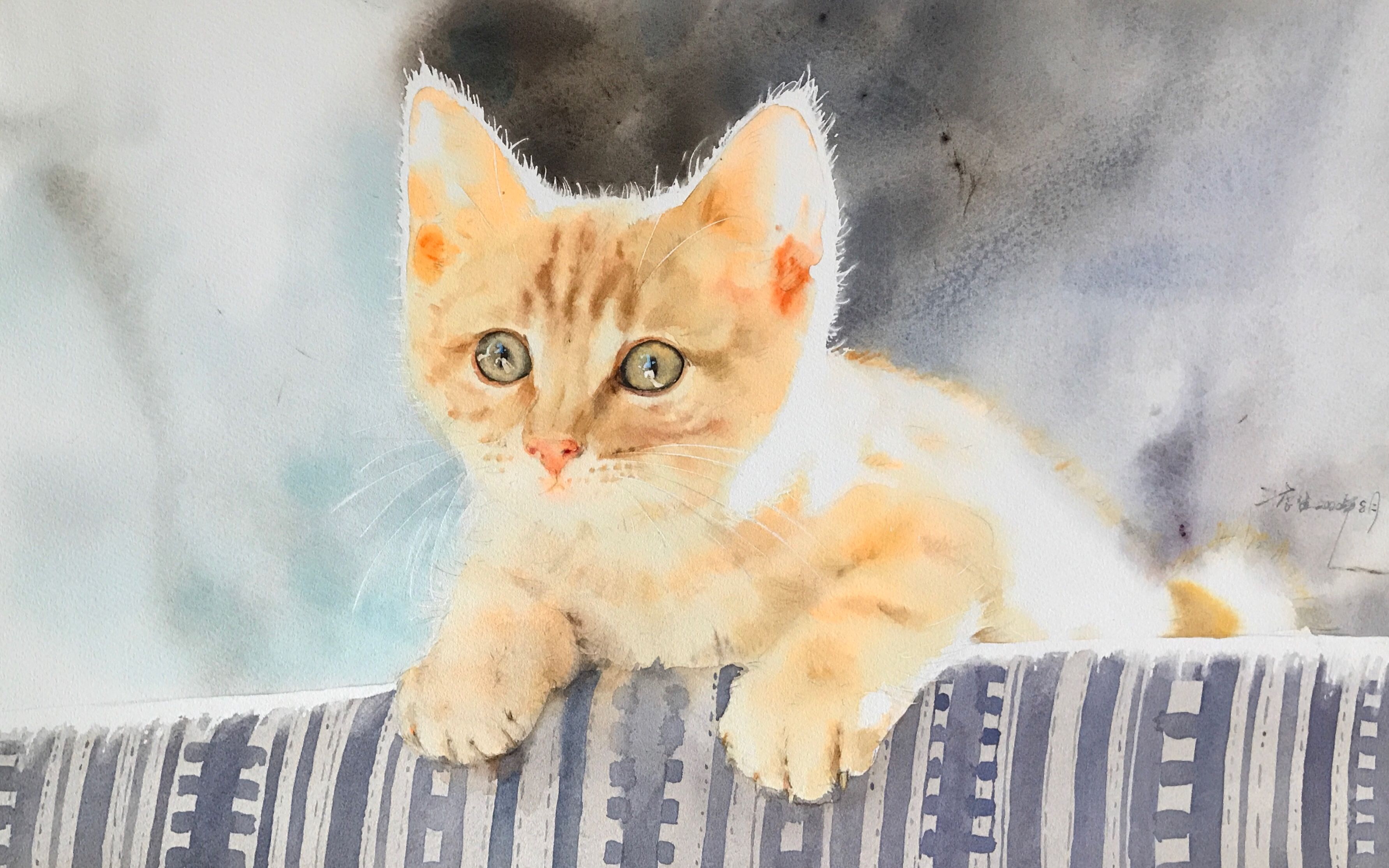 【水彩】小橘猫