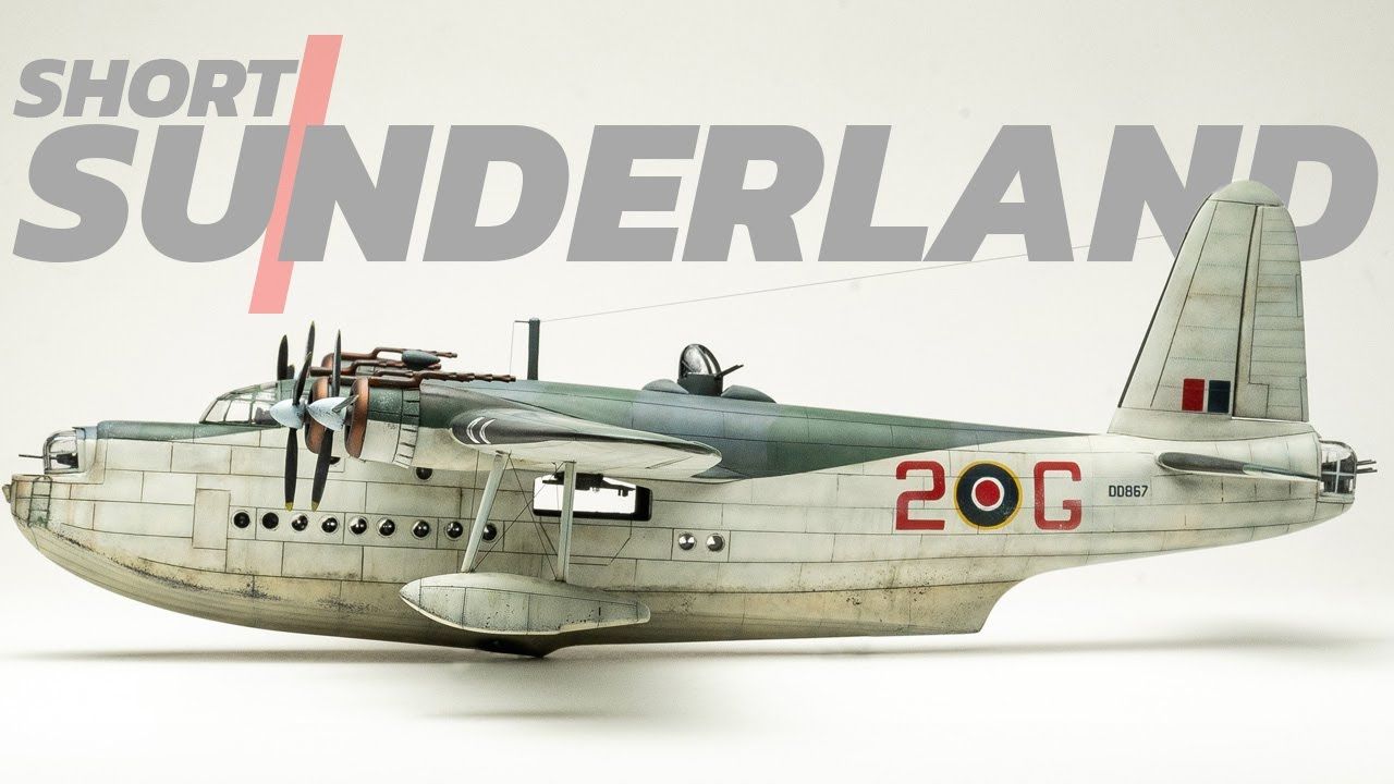 「mr. plamo」1964 airfix 桑德兰水上飞机 1/72 模型制作