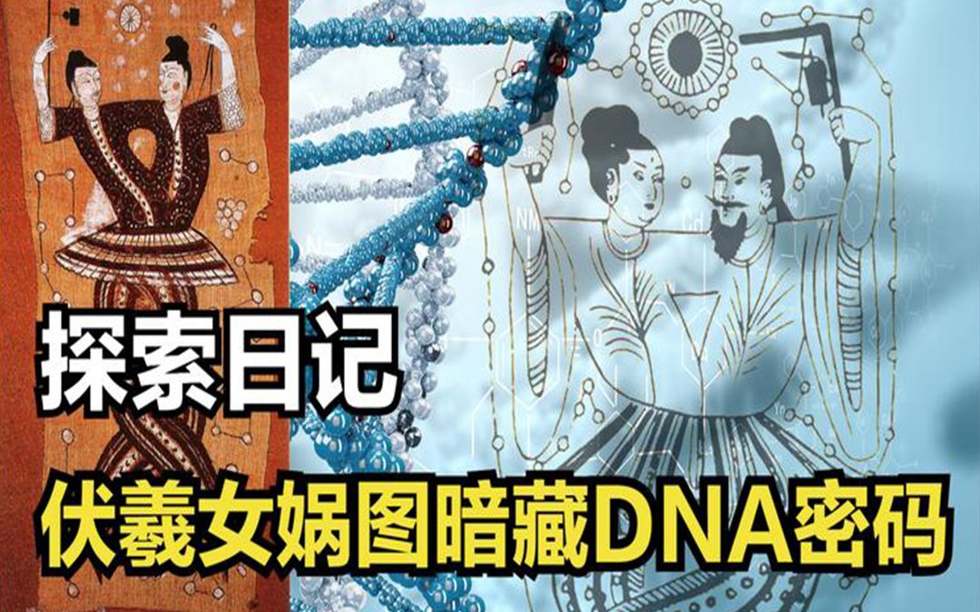 [图]新疆挖出“伏羲女娲图”，一万多年前的古人已开始研究DNA？