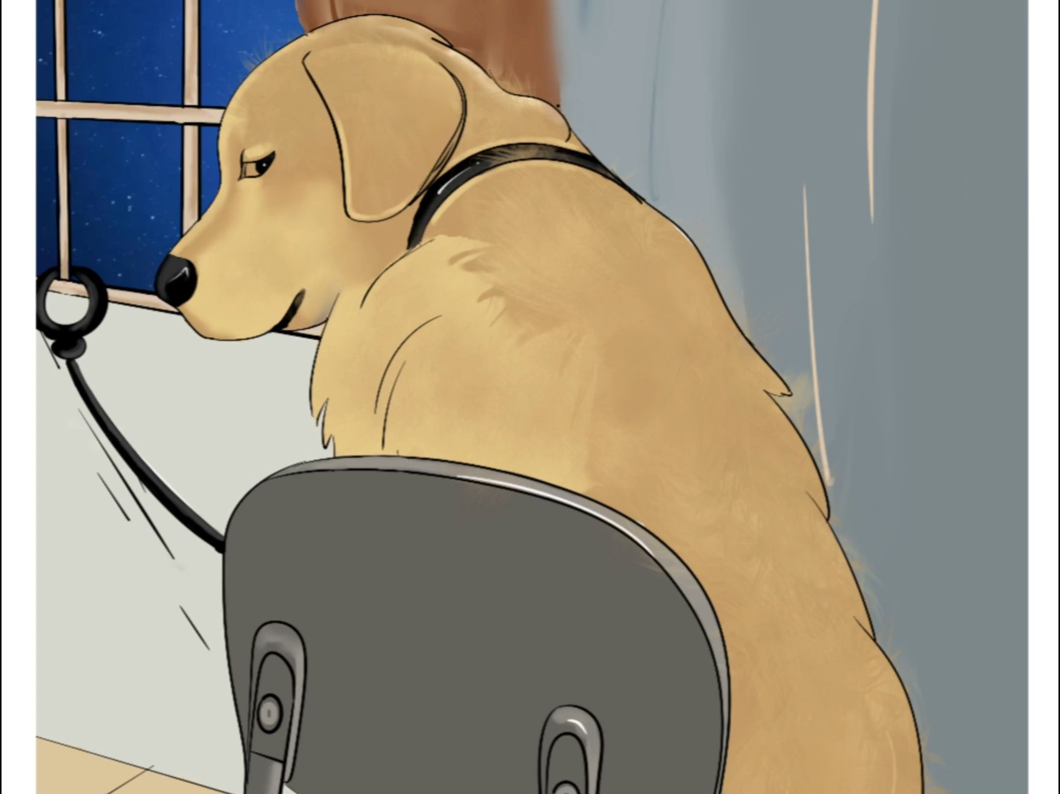 狗狗:看见你就烦,哼!