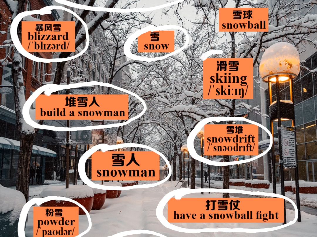 玩雪用英语怎么说图片