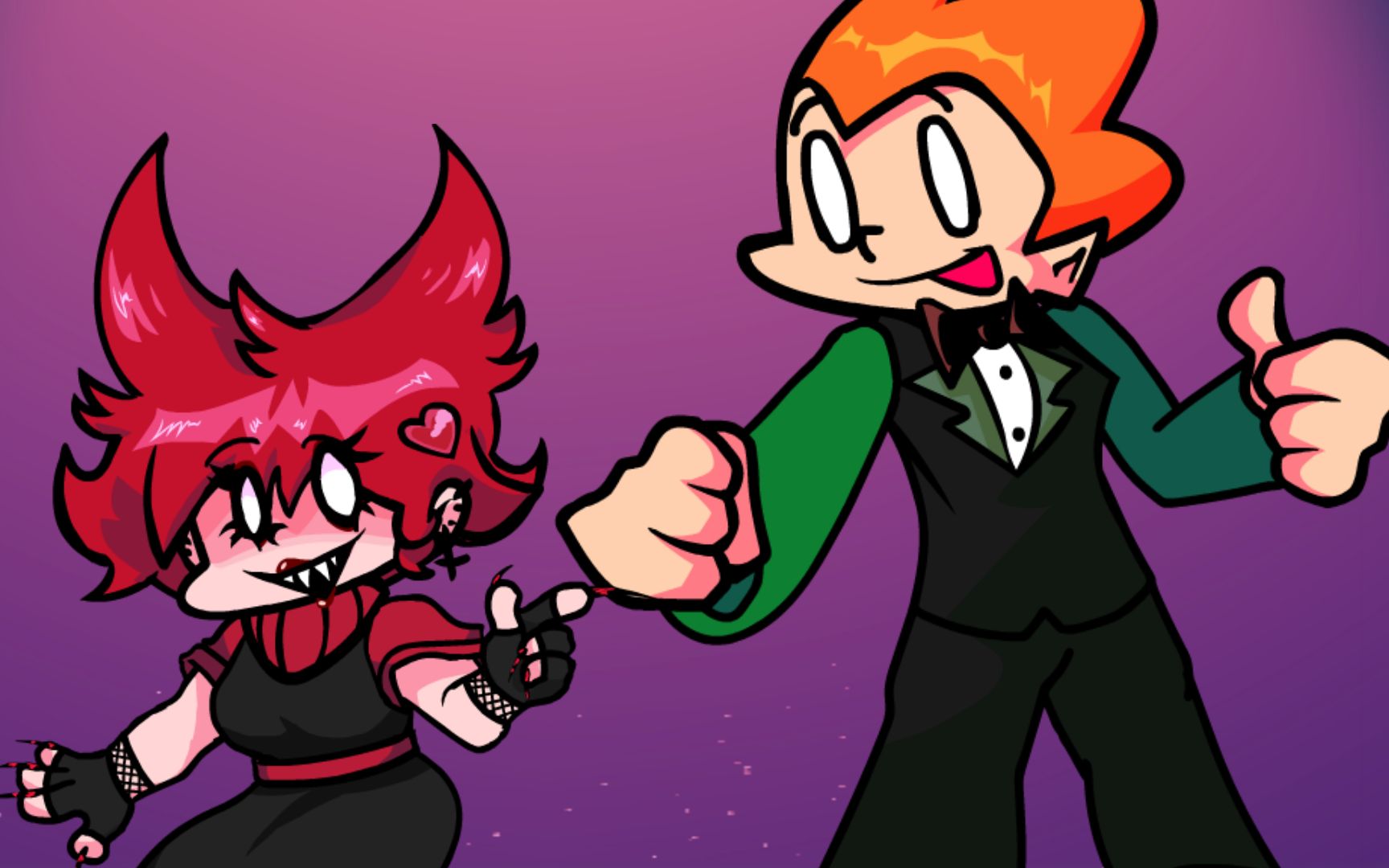 fnf优质换皮模组 pico和cassandra的约会周 全流程_音游热门视频