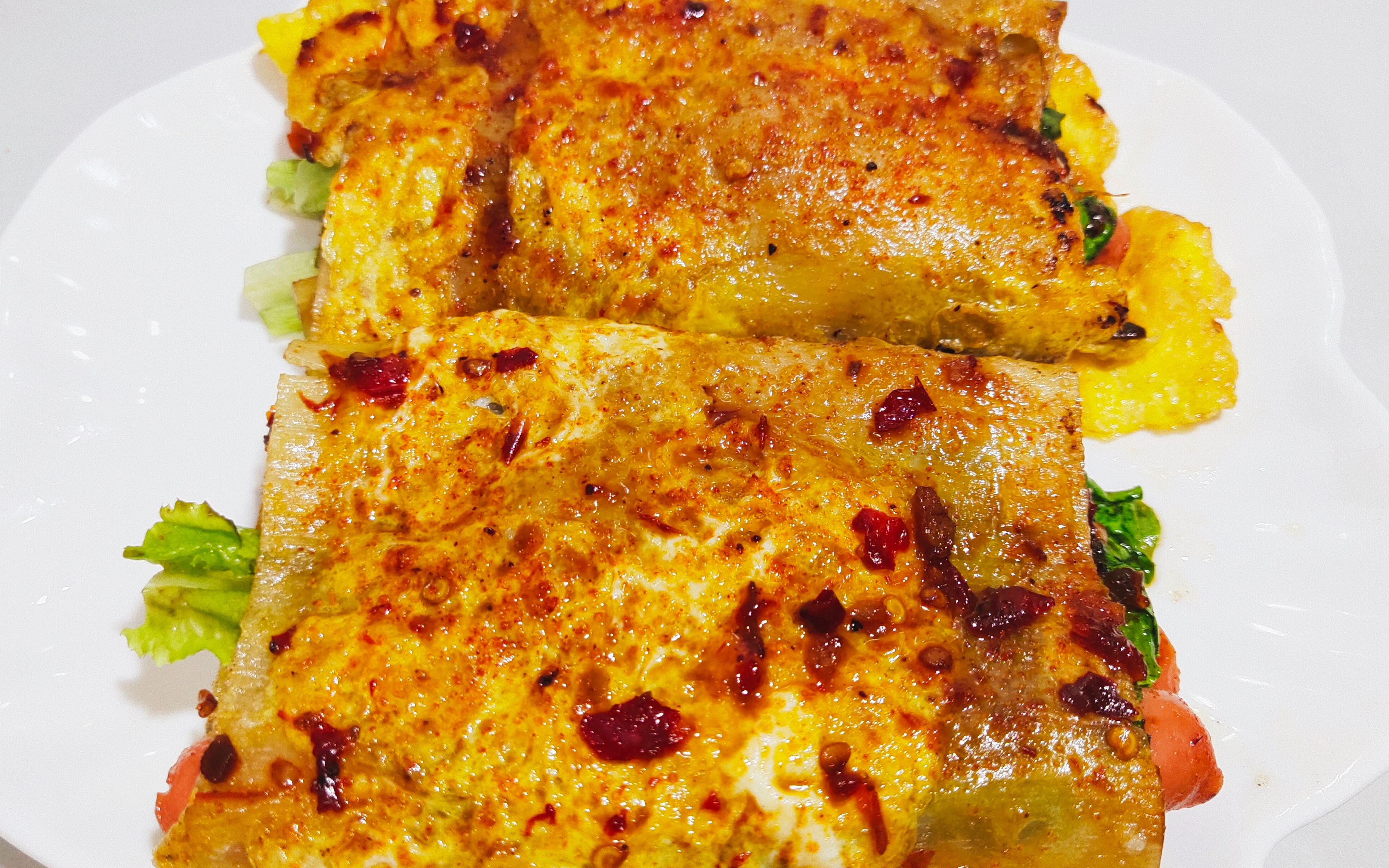 街边小吃"东北烤冷面"家常做法,味道超级棒!学会了自己在家做