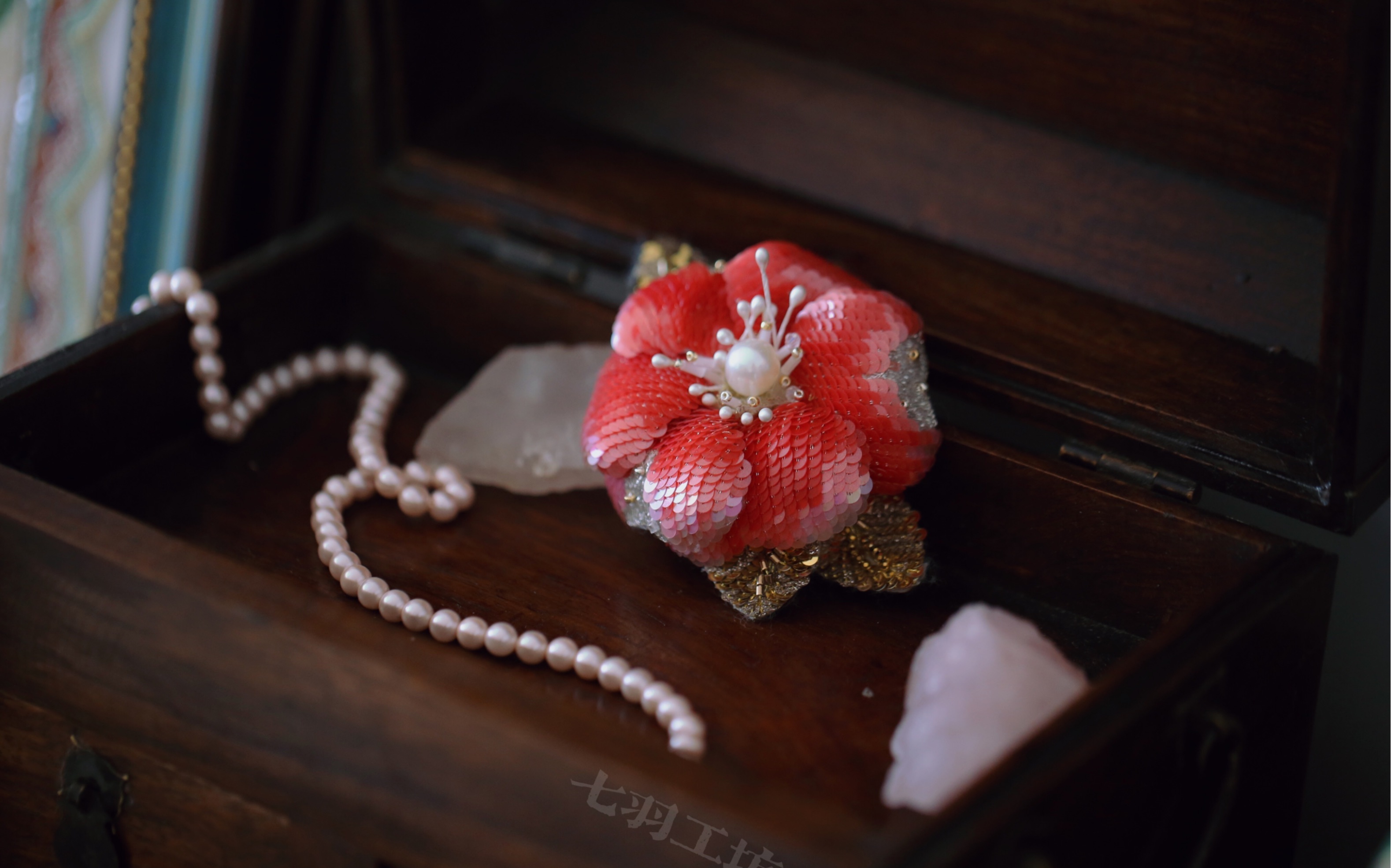 法式刺绣山茶花