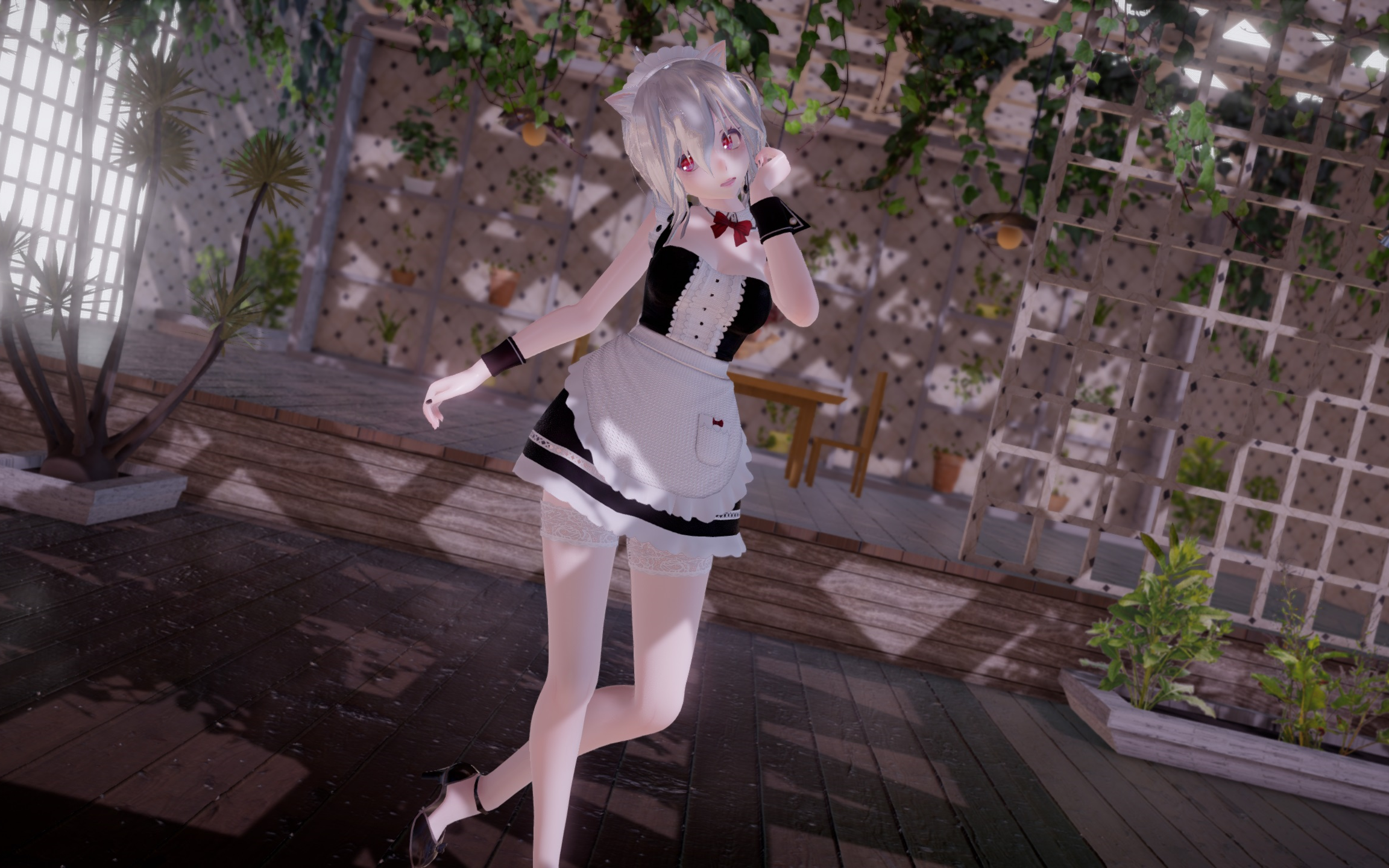 【mmd/清晰渲染】黑白调女仆-喜欢与你恋爱的赶脚_哔哩哔哩 (゜-゜)つ