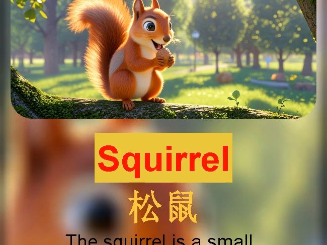 英语小短文跟读||松鼠--squirrel