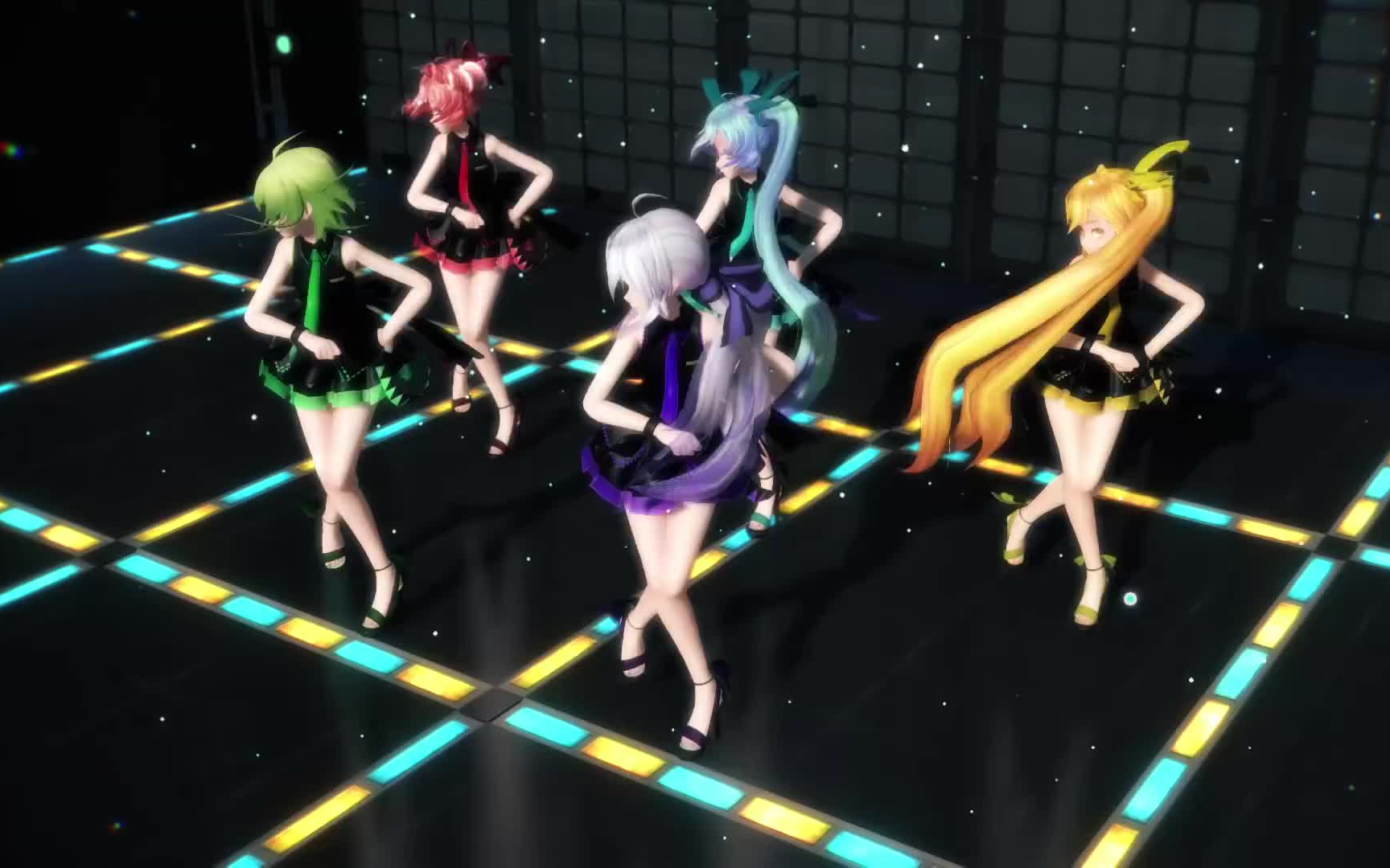 [mmd] 被害妄想携帯女子 [miku99teto99neru99gumi99haku]