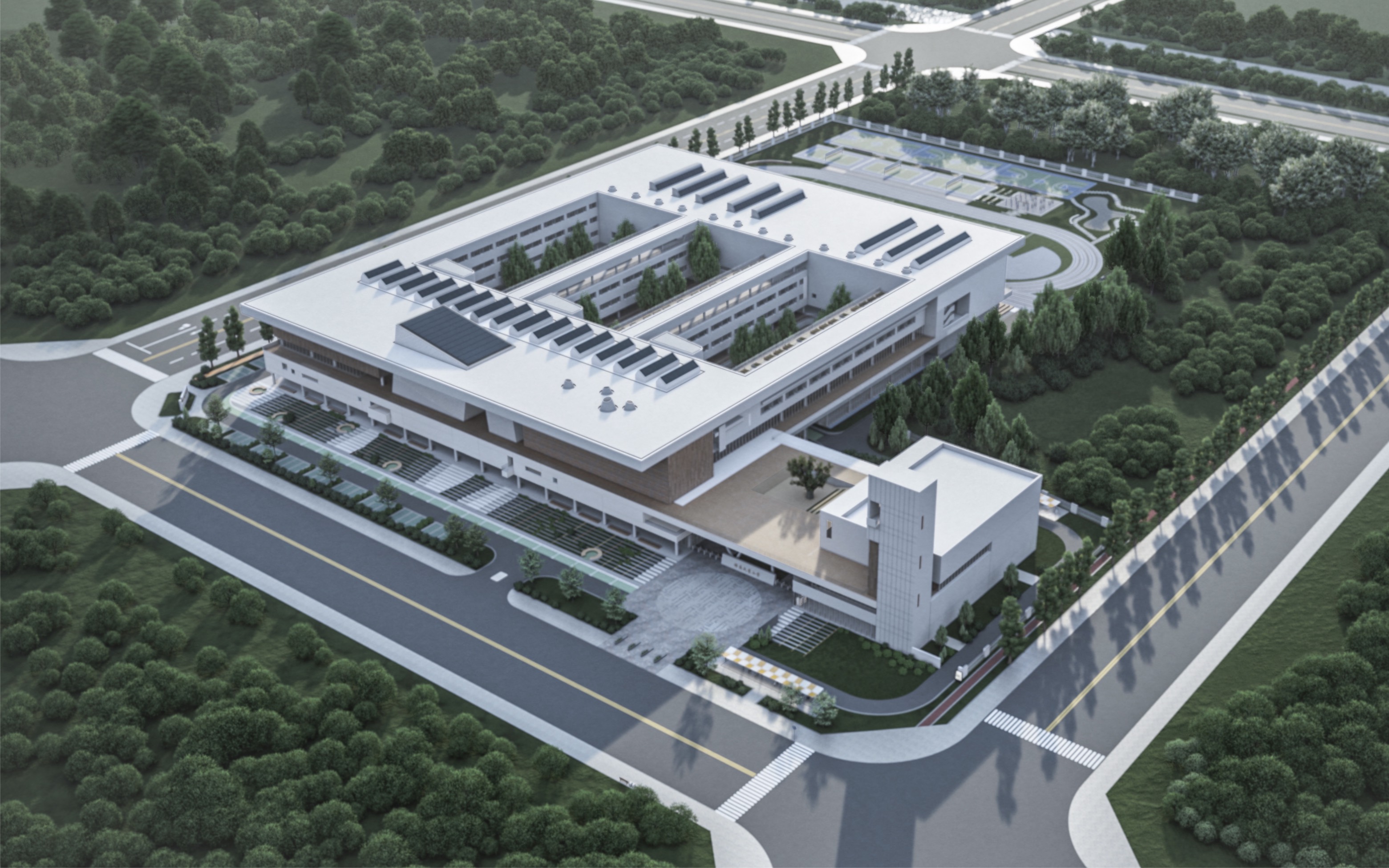 室外建筑渲染-主要是测试一下模型