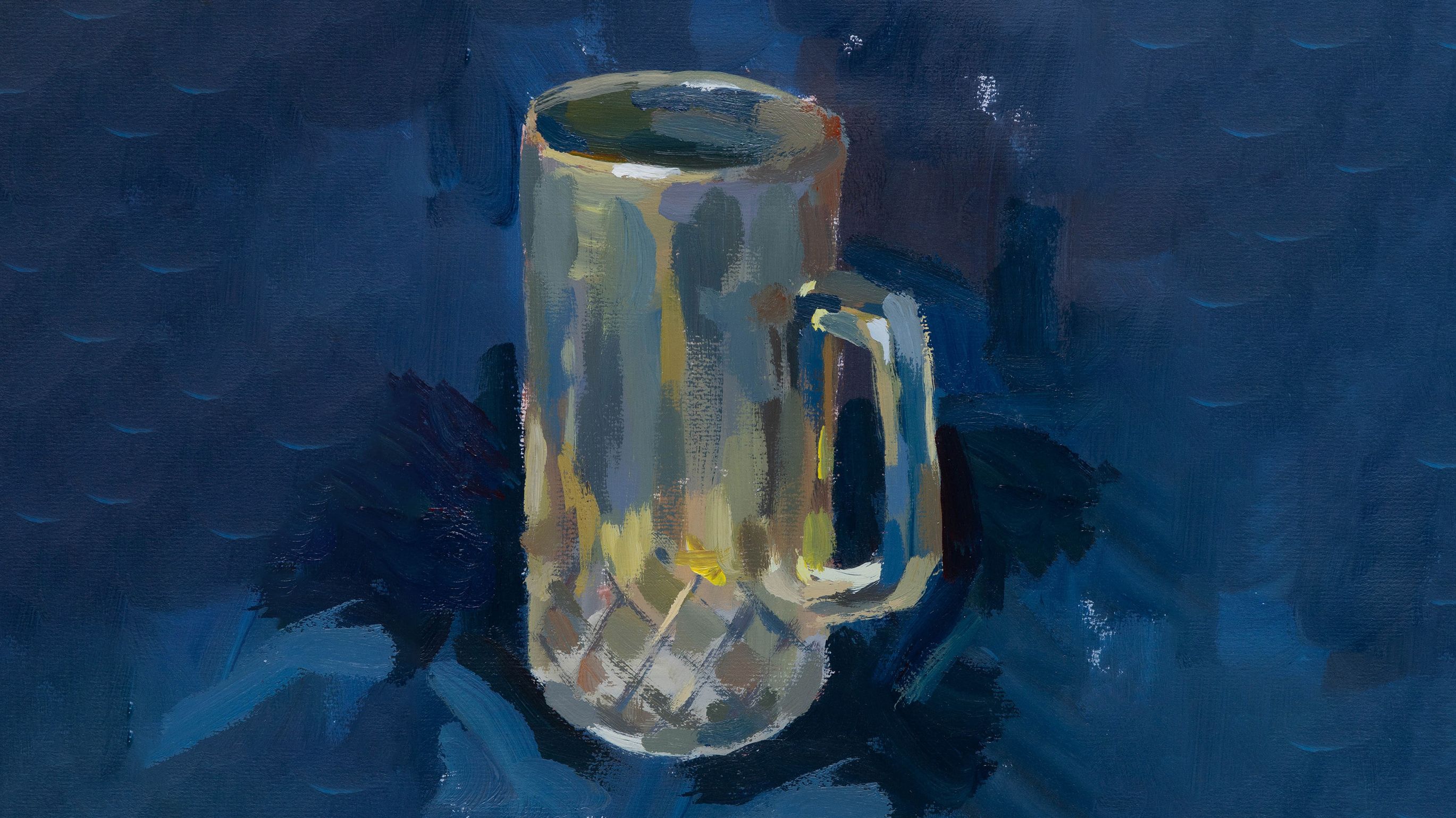 玻璃杯子的画法 备考央美附中天津画室 自学画画 天津中考美术 都适用