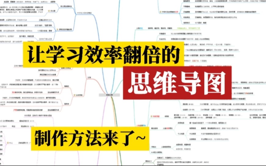 学霸都在用的「思维导图」制作方法来了~哔哩哔哩bilibili