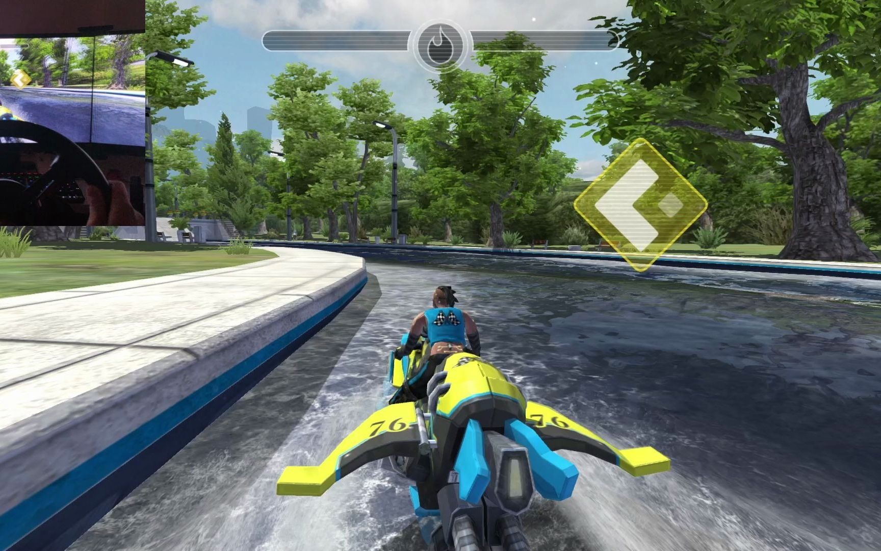 【激流快艇3】夏日已至,水上竞速消除炎热!方向盘玩激流快艇会怎么样?