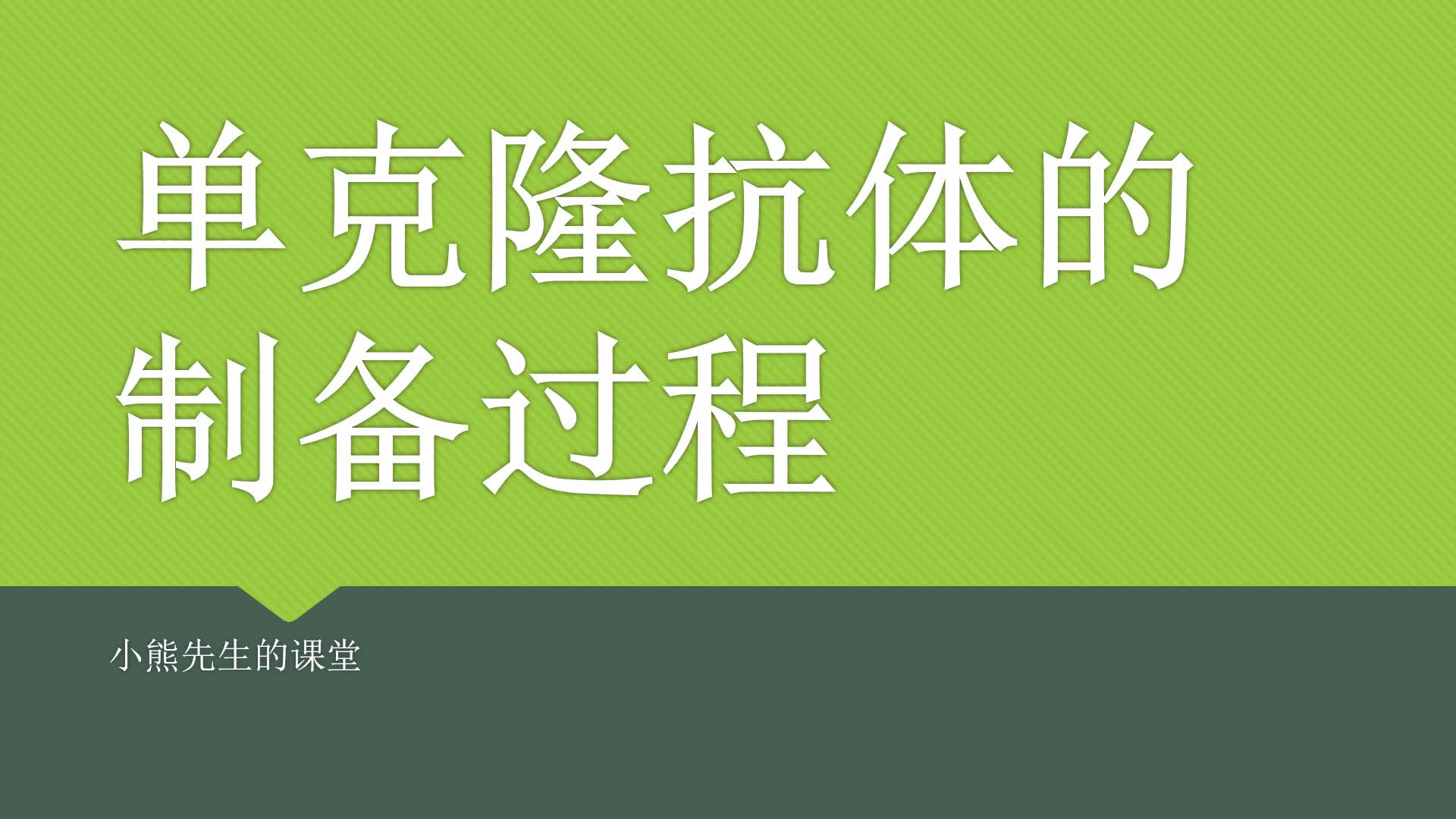 【小熊先生的课堂】【中学生物】单克隆抗体的制备过程哔哩哔哩bilibili