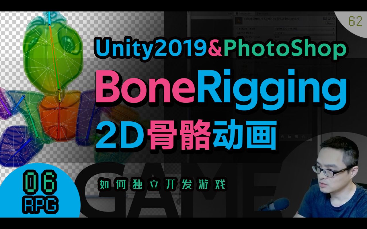 62 RPG6 idle rigging unity最简单的2d动画制作,角色骨骼制作哔哩哔哩bilibili