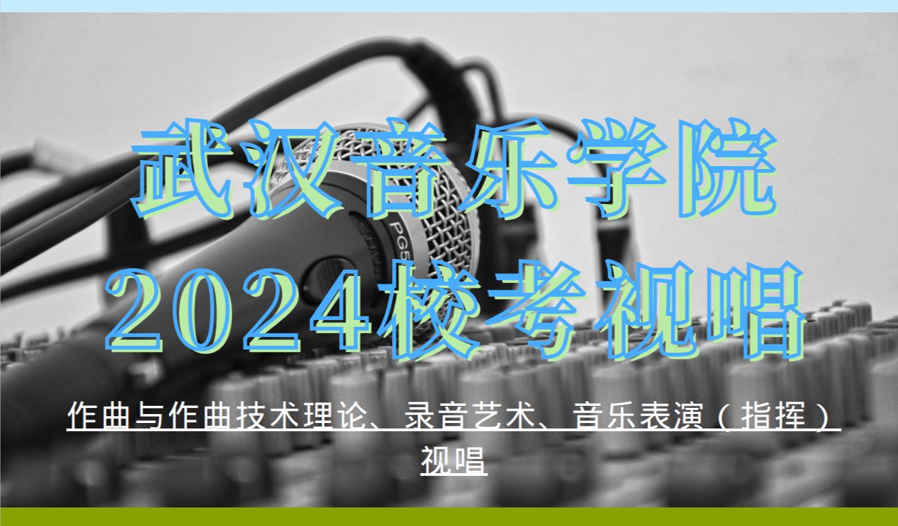 2024年作曲与作曲技术理论、录音艺术、音乐表演(指挥)—视唱(120条)哔哩哔哩bilibili