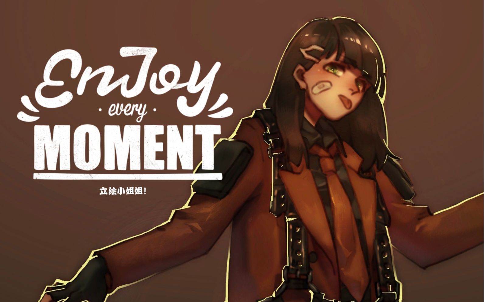 【板绘/procreate过程】新人up,画了一个机能jk小姐姐立绘!