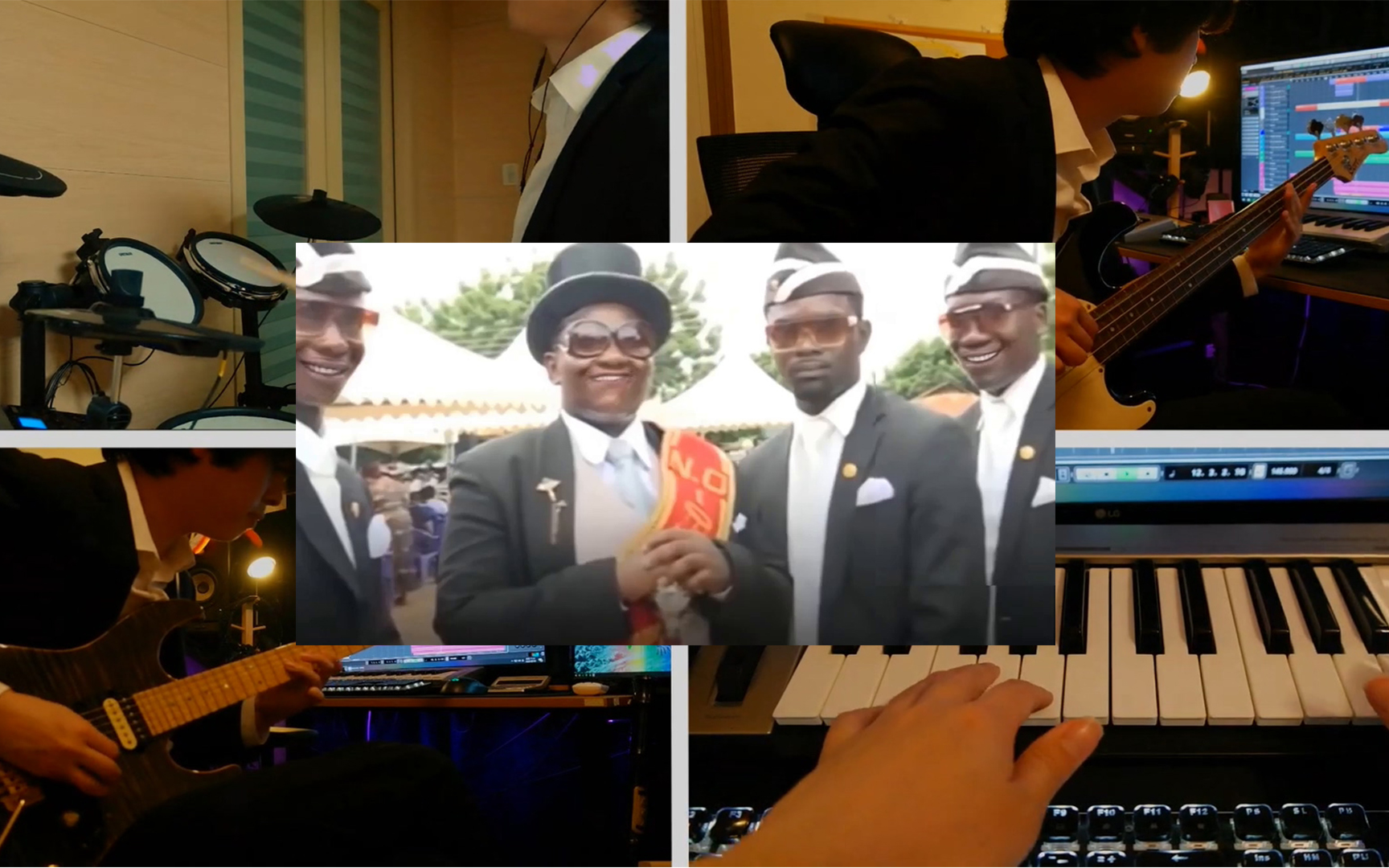 一人用9种乐器演奏黑人抬棺舞音乐coffindanceallinstrumentscover