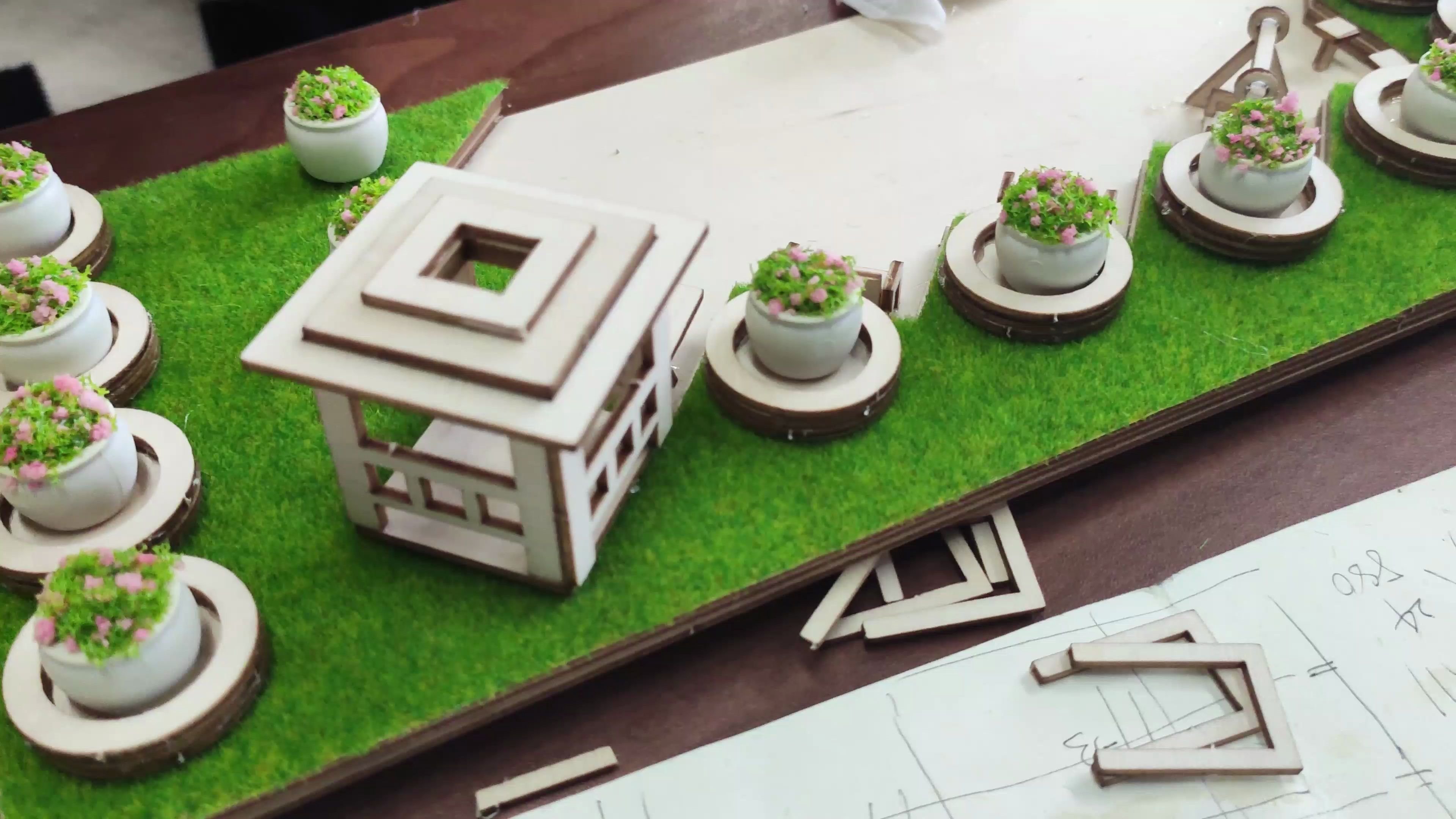 校园景观设计期末成果-实体模型部分minivlog