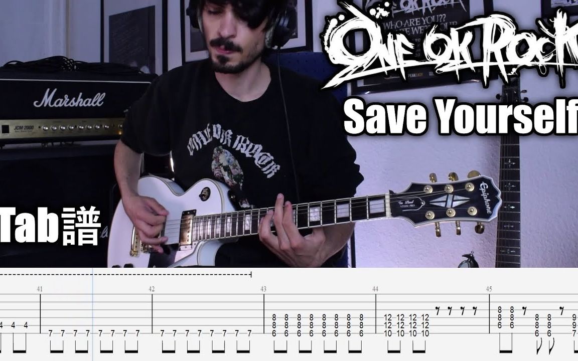 [图]搬运|ONE OK ROCK - Save Yourself Guitar Cover Tabs 吉他谱【Hady Ashour Guitar】