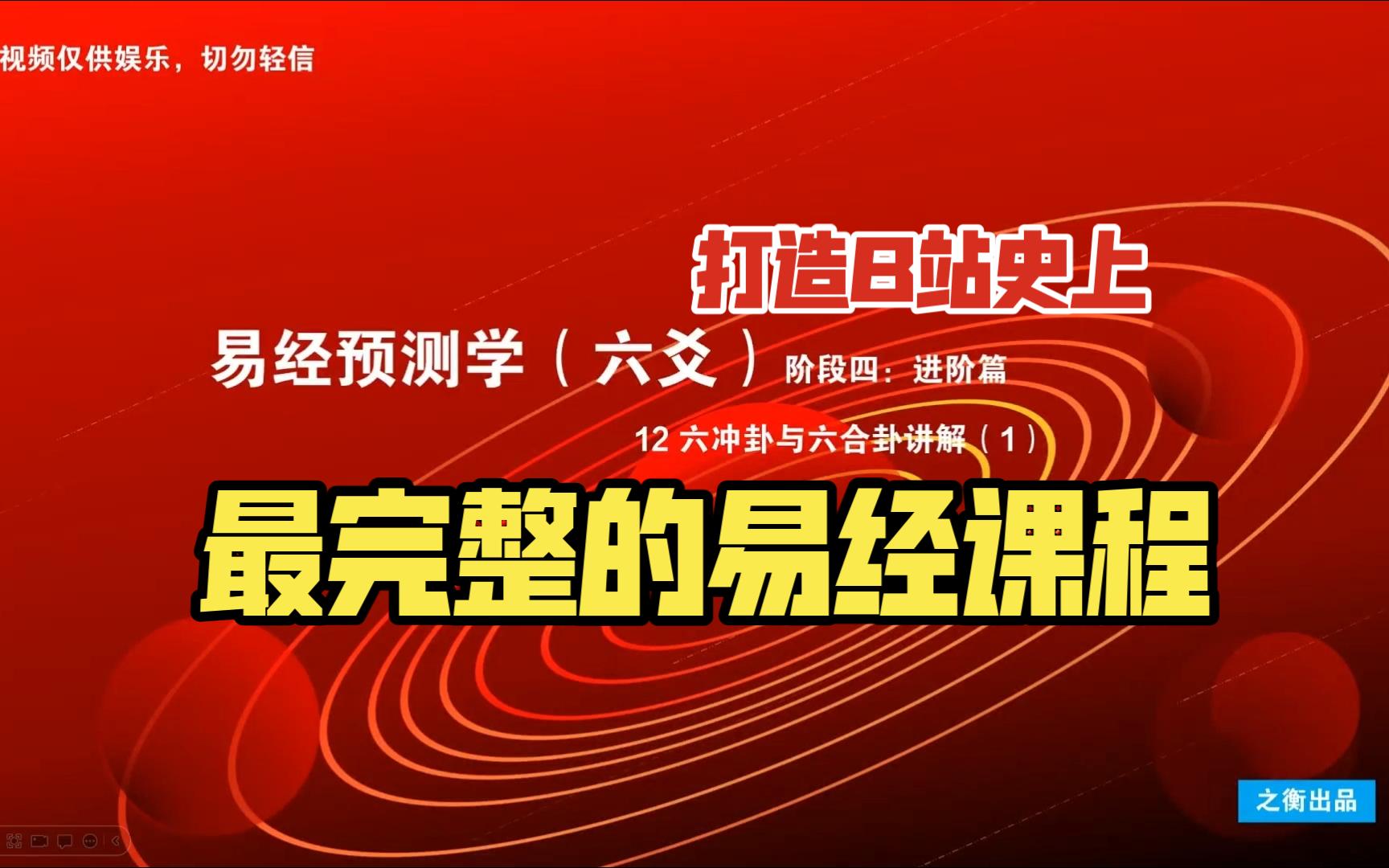 【易经预测学进阶篇】12 六冲卦与六合卦讲解(1)哔哩哔哩bilibili