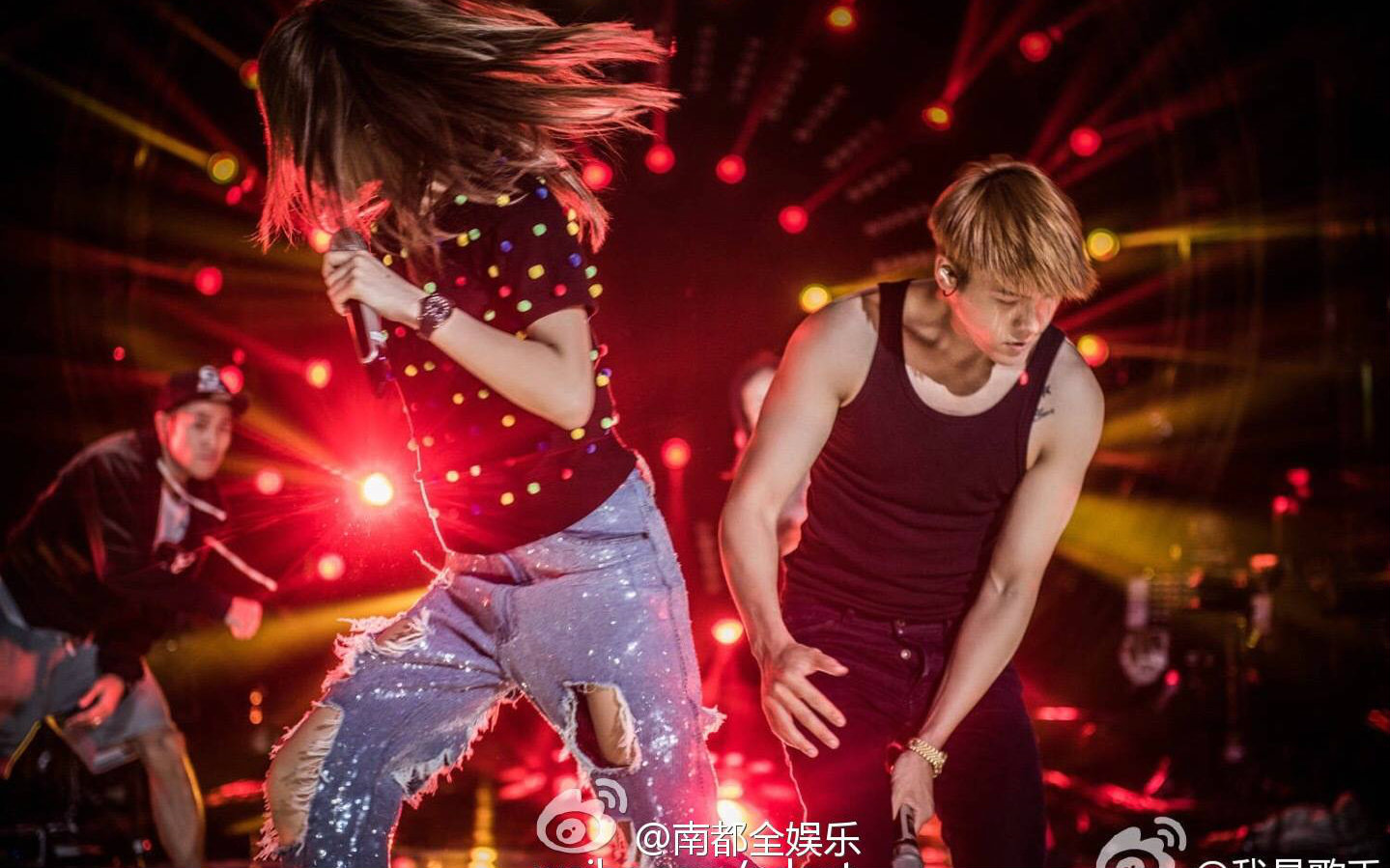 【转载】【容祖儿】【陈伟霆】20160407我是歌手 加大力度联排版 饭拍