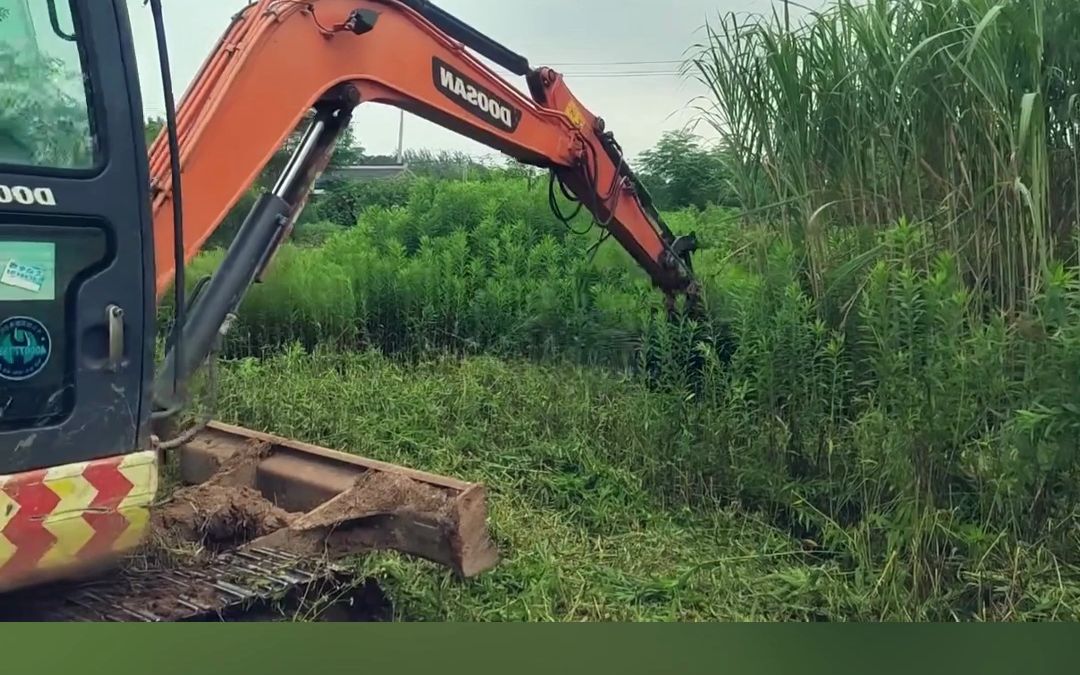 特殊地形边坡河道打草就用挖掘机打草机